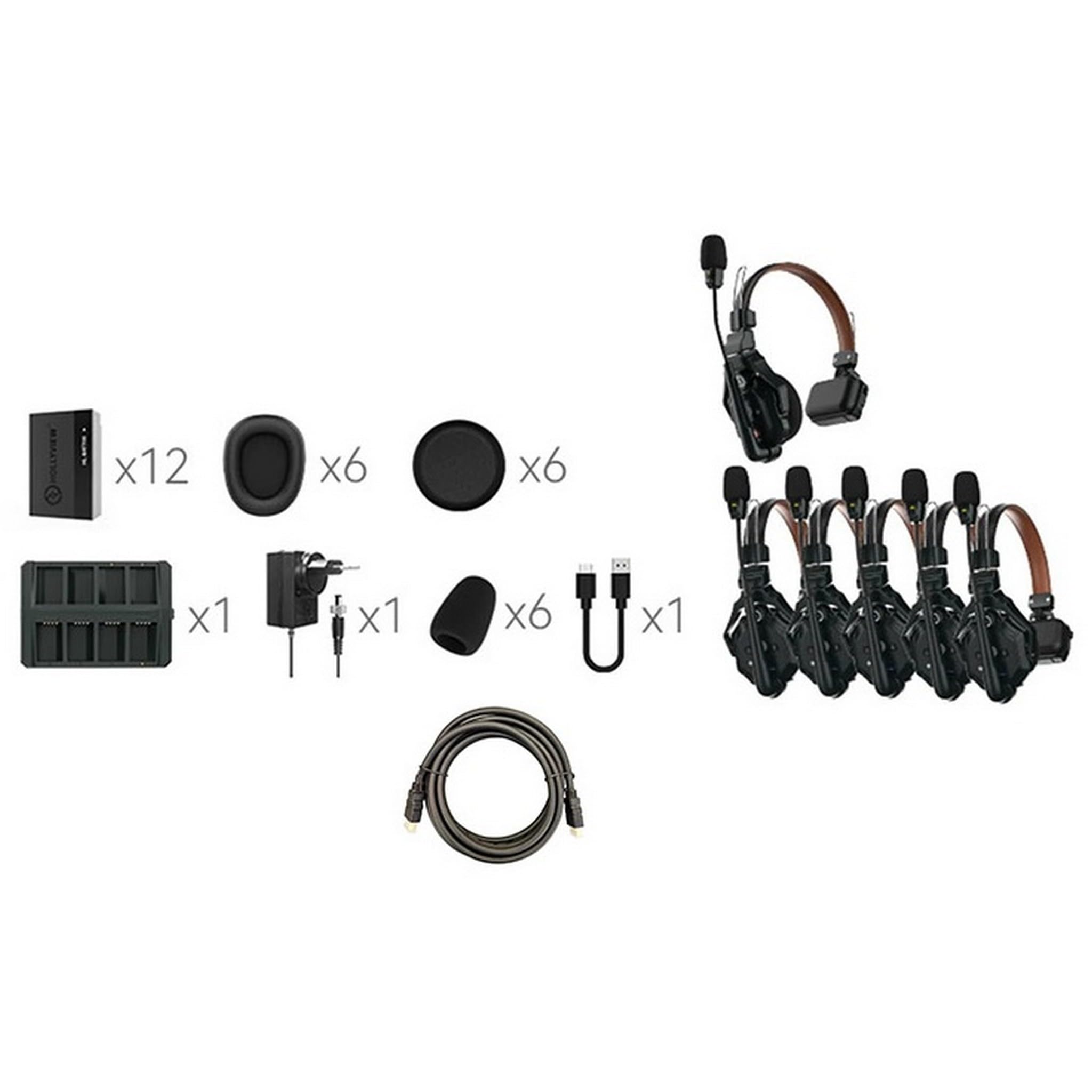 【楽しみ専用】Hollyland Solidcom C1-6S Amazon.com: Hollyland Solidcom C1 Pro-6S 6-Person Headset Full